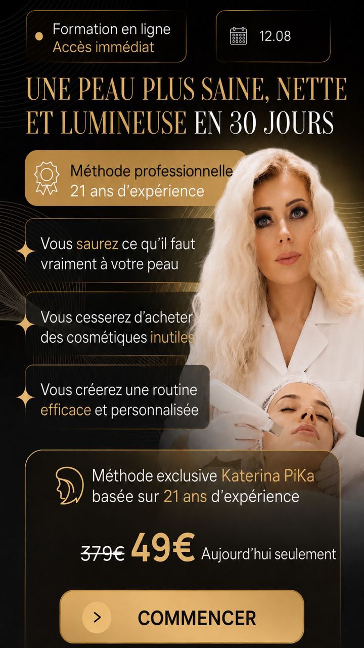 Landing page — Programme peau saine en 30 jours